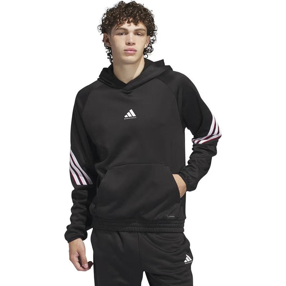 NEW Adidas Basketball 2XL Crazy Warm Hoody Black White Mens‎ Sweatshirt